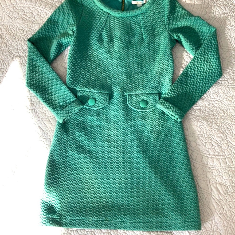 Quilted green Boden dress. Size 4